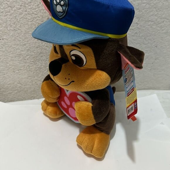 Paw Patrol Chase Nickelodeon Cute Plush Stuffed Animal Holding A Heart 12" - Picture 2 of 5